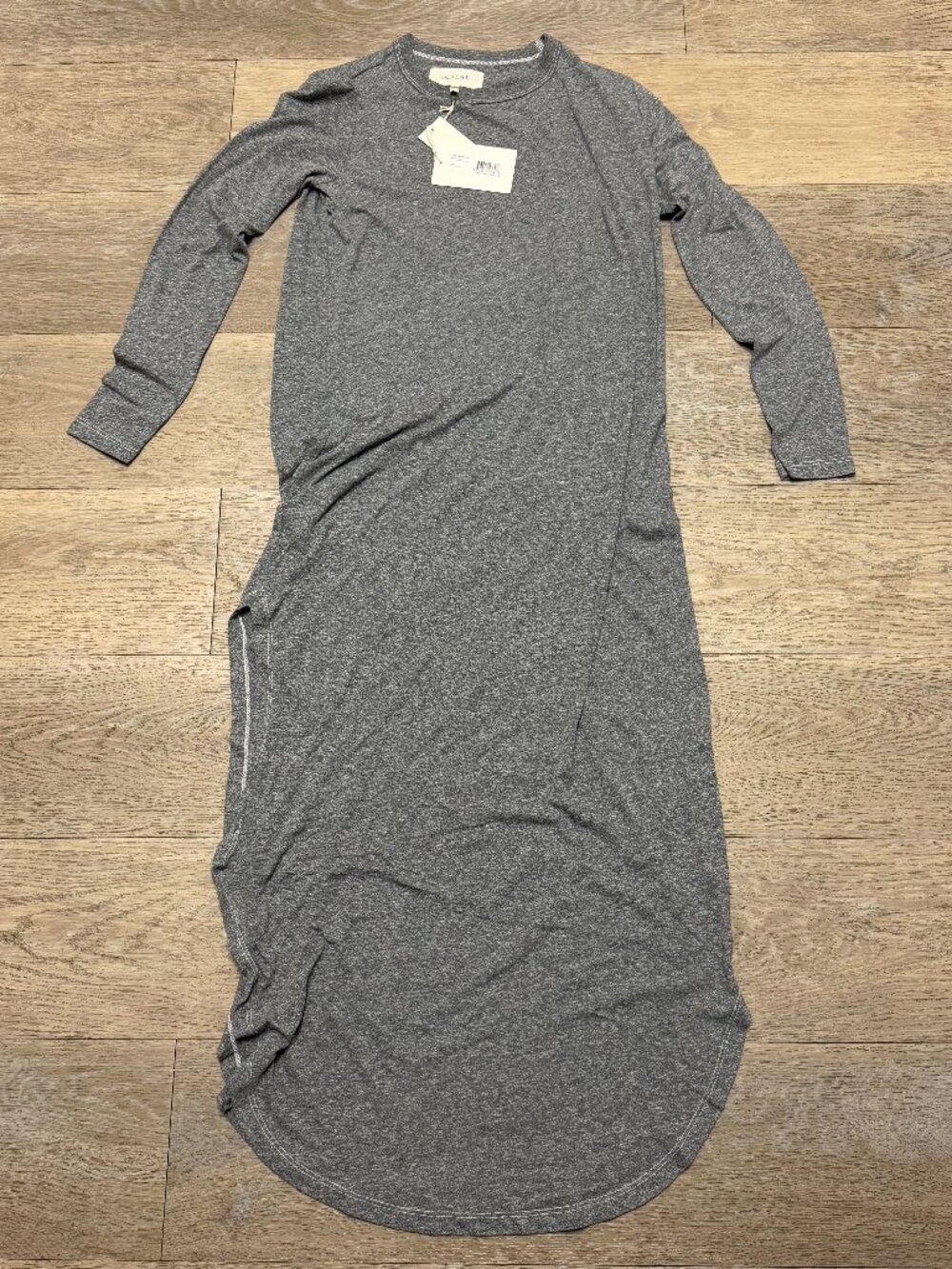 The Great Dress Long SLeeve Knotted Tee Size 0 Heather Gray NWT USA Made - Picture 2 of 16